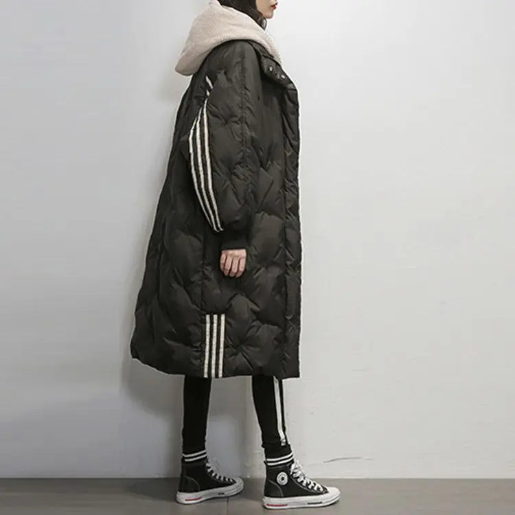 Kimberly | Women’s Warm Hooded Quilted Long Coat