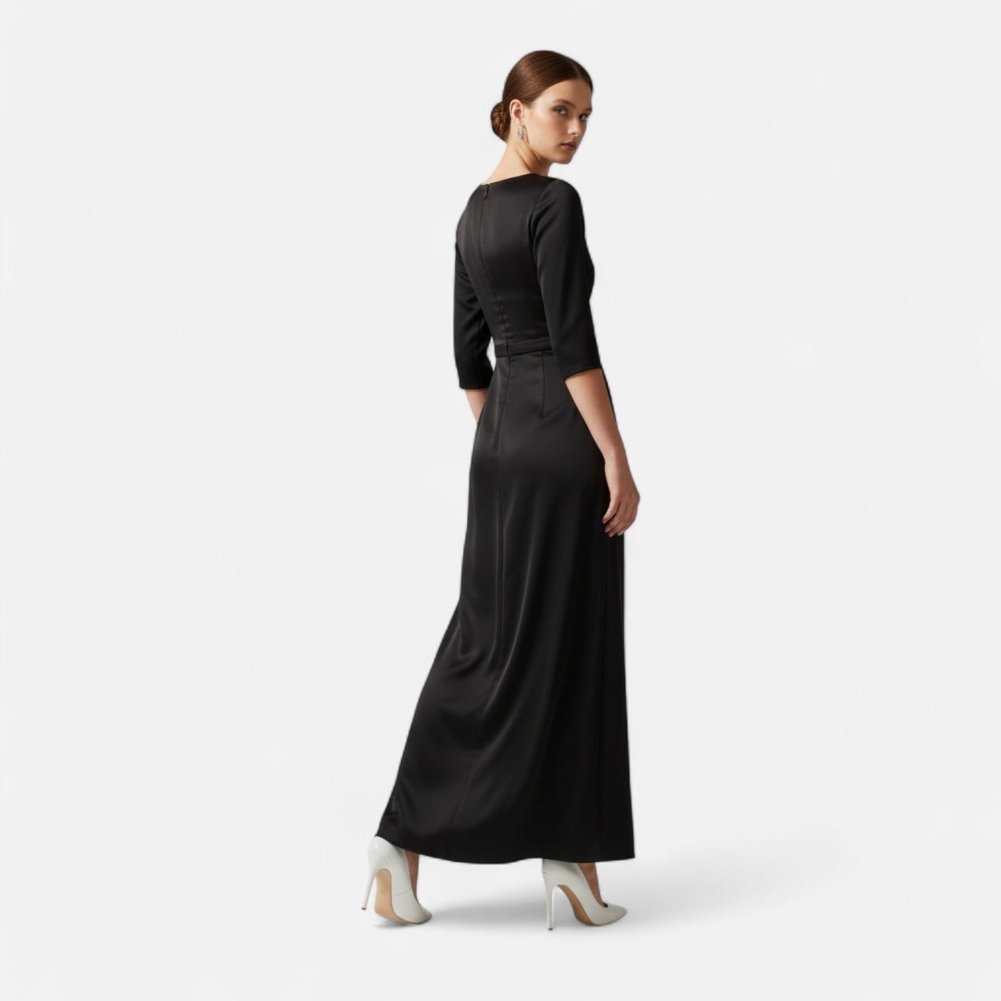 Women’s Faux Leather Pointed-Toe Stiletto Heels with Slip-On Design