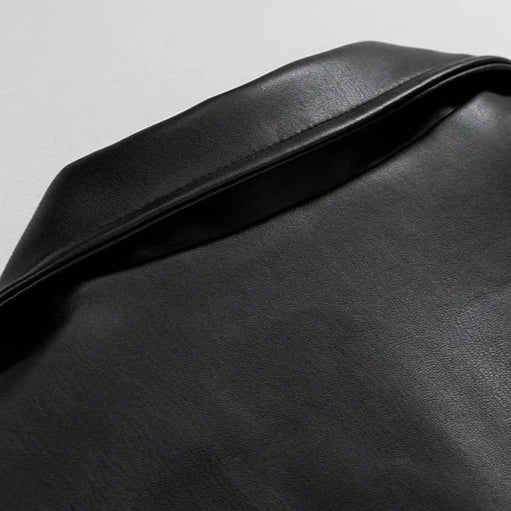 James | Men’s Oversized Leather Bomber Jacket