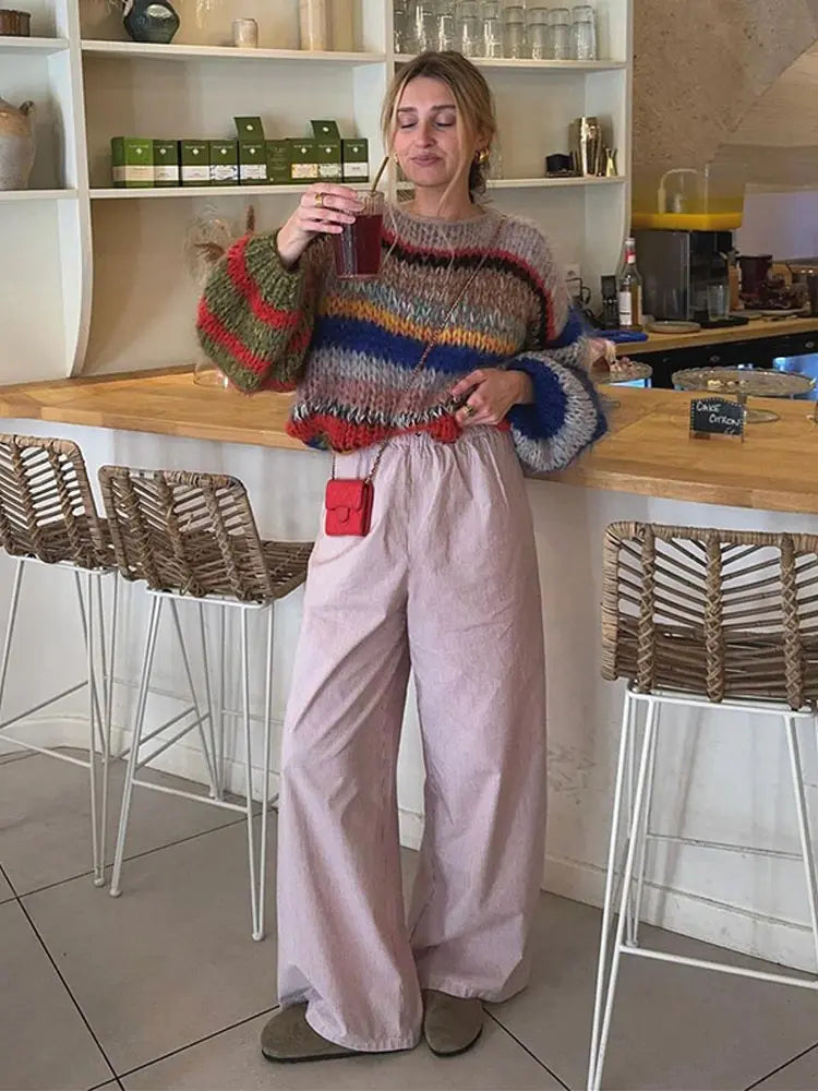 Jessica | Women’s Winter Multicolor Knit Sweater