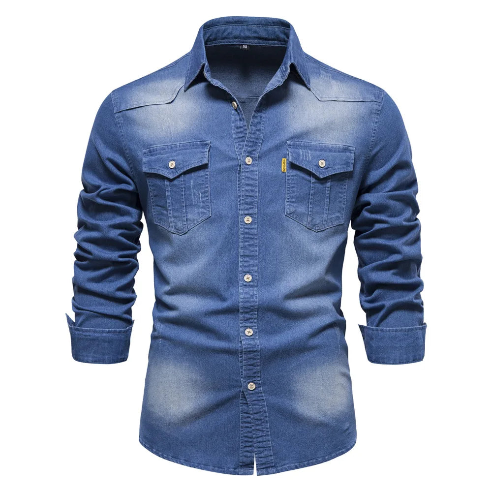 Bruce | Men’s Denim Button-Up Shirt