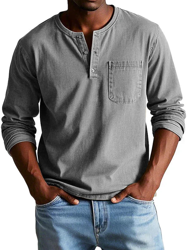 Henry | Men’s Casual Long Sleeve Henley Shirt