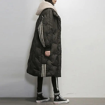 Kimberly | Women’s Warm Hooded Quilted Long Coat