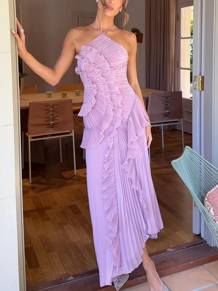 Abigail - Asymmetric Pleated Dress