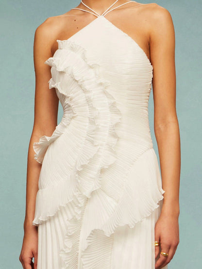 Abigail - Asymmetric Pleated Dress