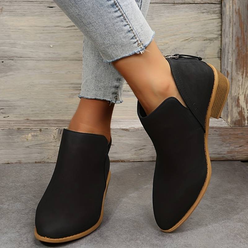 Annette | Women’s Casual Low Heel Slip-On Boots