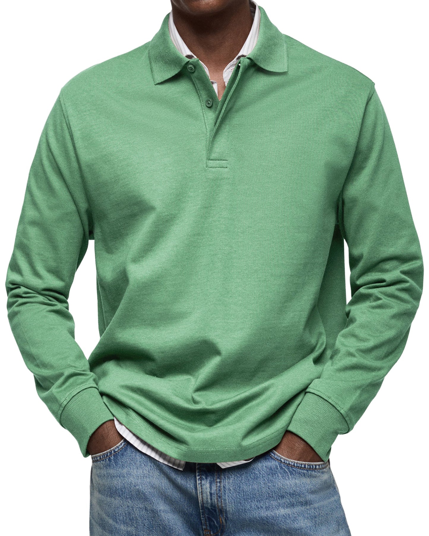 Louis | Classic Long Sleeve Polo Shirt