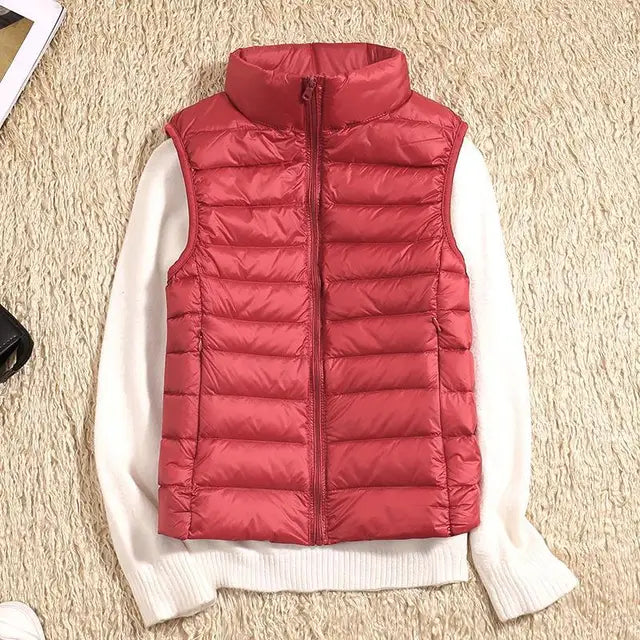Martha | Women’s Lightweight Zip Front Puffer Vest