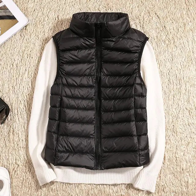 Martha | Women’s Lightweight Zip Front Puffer Vest