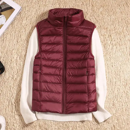 Martha | Women’s Lightweight Zip Front Puffer Vest