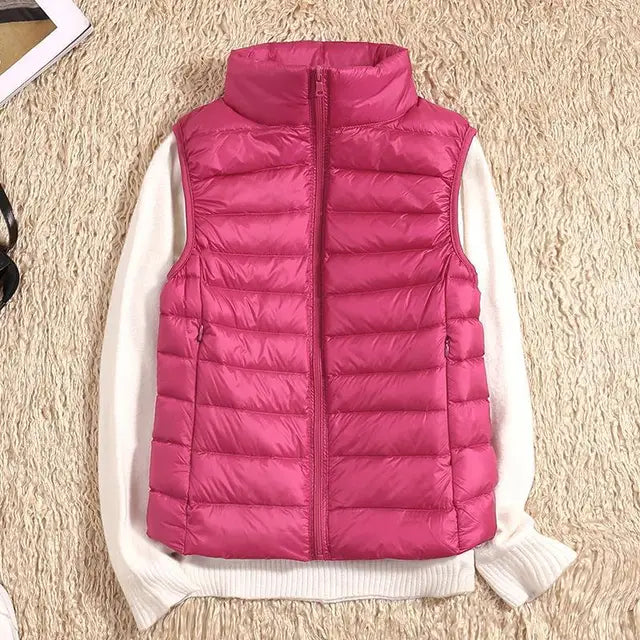 Martha | Women’s Lightweight Zip Front Puffer Vest