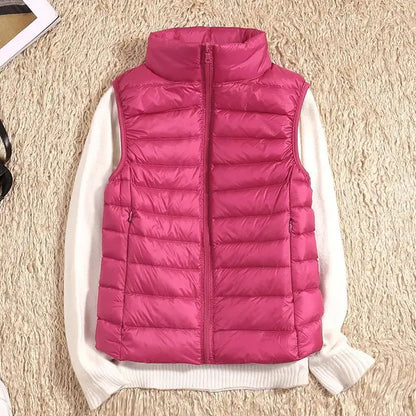 Martha | Women’s Lightweight Zip Front Puffer Vest