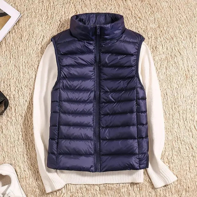 Martha | Women’s Lightweight Zip Front Puffer Vest