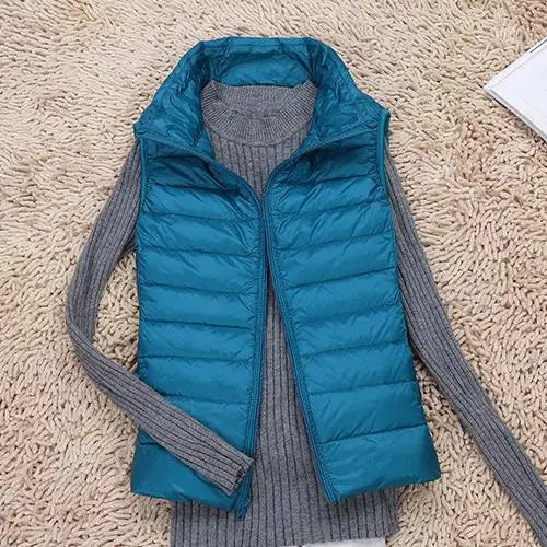 Martha | Women’s Lightweight Zip Front Puffer Vest