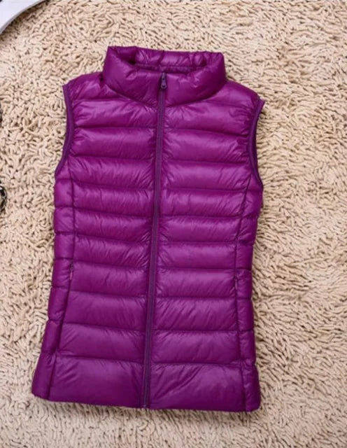 Martha | Women’s Lightweight Zip Front Puffer Vest