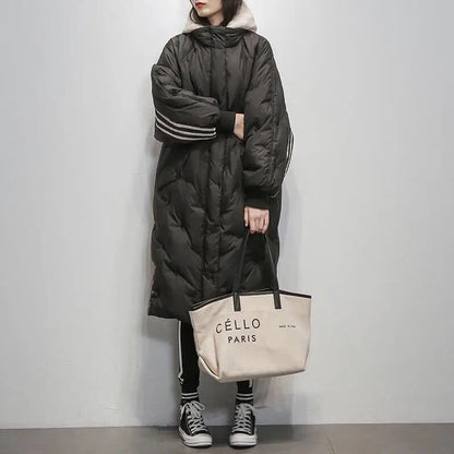 Kimberly | Women’s Warm Hooded Quilted Long Coat