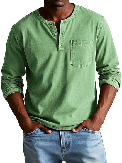 Henry | Men’s Casual Long Sleeve Henley Shirt