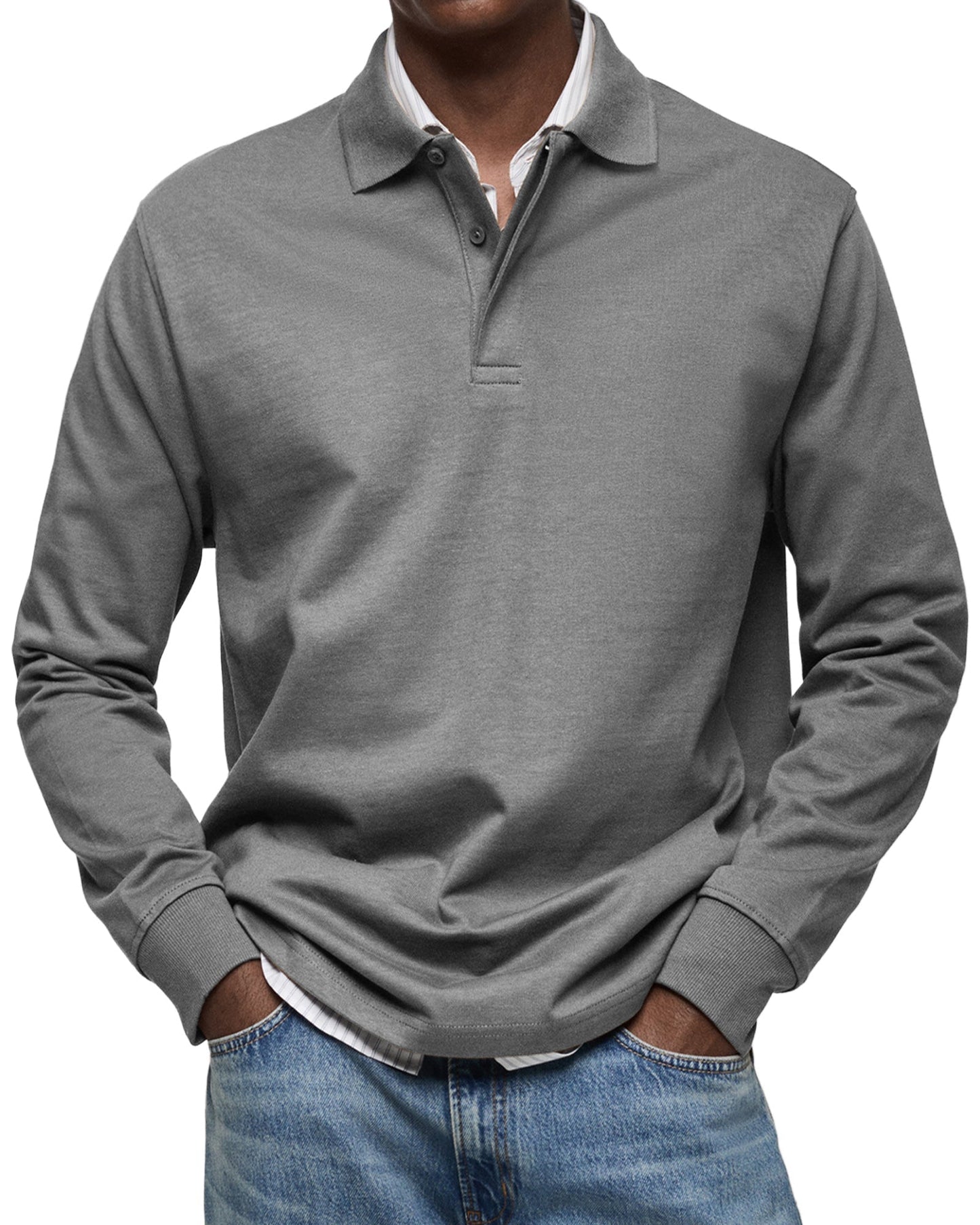 Louis | Classic Long Sleeve Polo Shirt