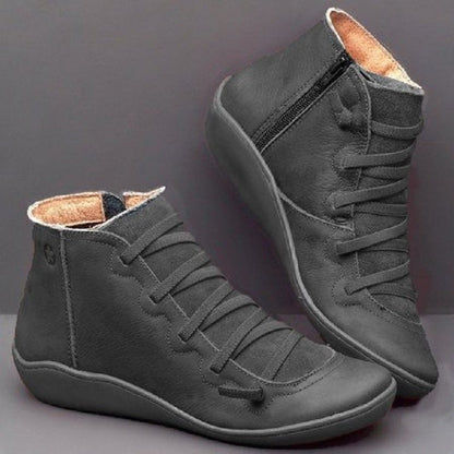 Clara | Women’s Lace-Up Zip Ankle Boots