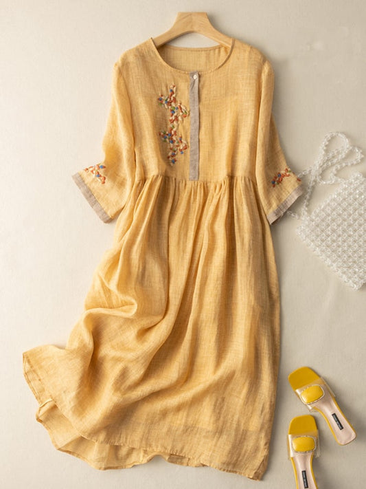 Sydney | Women’s Summer Embroidered Ethnic Midi Dress
