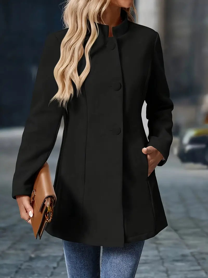 Melissa | Women’s Long Button-Up Autumn Coat