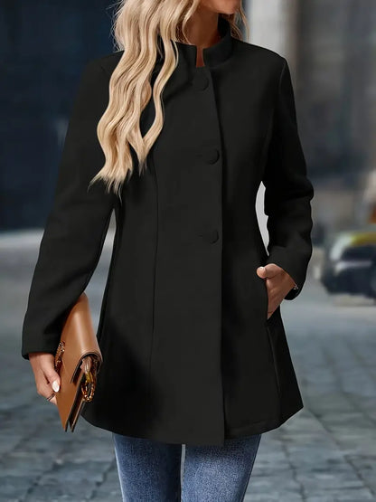Melissa | Women’s Long Button-Up Autumn Coat