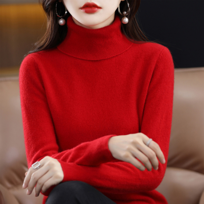 Rose | Women’s Winter Classic Turtleneck Knit Sweater