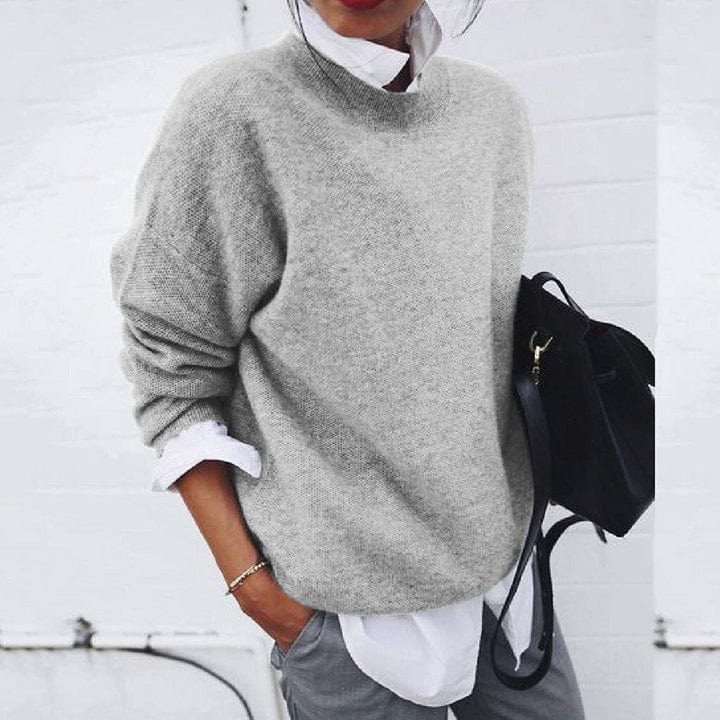 Lucille | Women’s Soft Round Neck Pullover Sweater