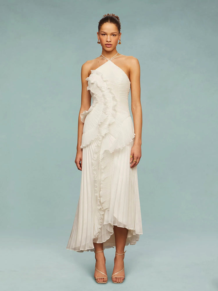 Abigail - Asymmetric Pleated Dress