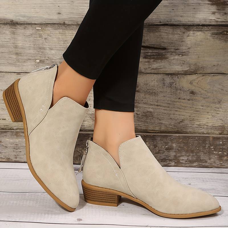 Annette | Women’s Casual Low Heel Slip-On Boots