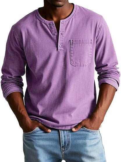 Henry | Men’s Casual Long Sleeve Henley Shirt