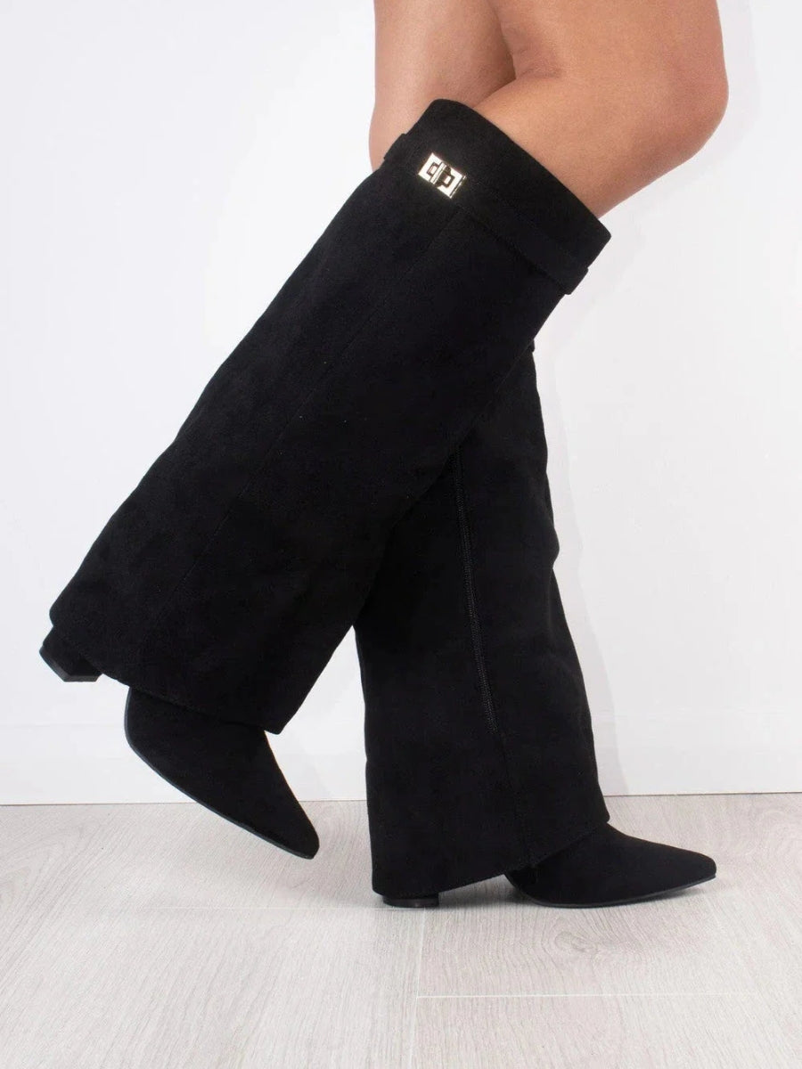 Beverly | Women’s Leather Thigh-High Boots with Buckle