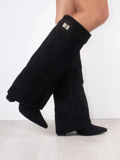 Beverly | Women’s Leather Thigh-High Boots with Buckle