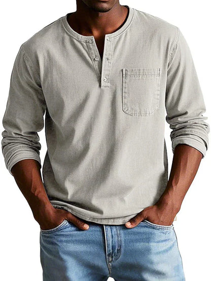 Henry | Men’s Casual Long Sleeve Henley Shirt