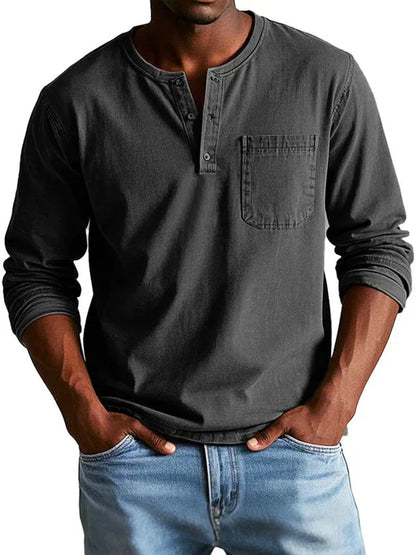 Henry | Men’s Casual Long Sleeve Henley Shirt