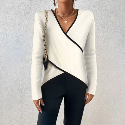 Olivia | Women Winter Wrap V Neck Sweater