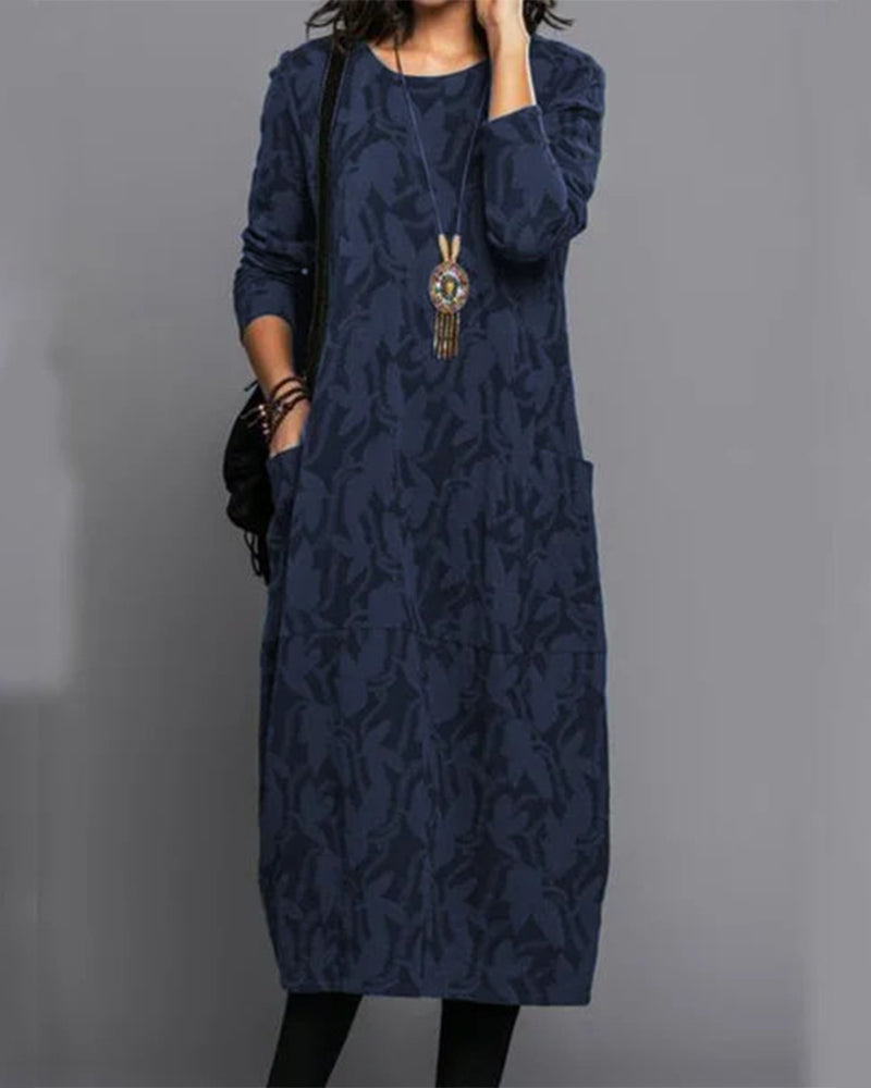 Aria | Women’s Winter Long Sleeve Pocket Maxi Dress