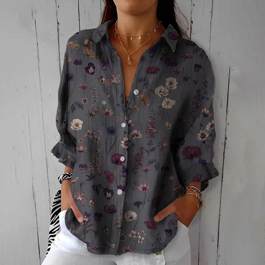Nicole - Vintage Floral Blouse