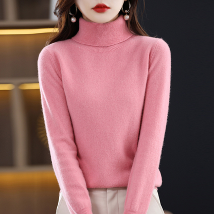 Rose | Women’s Winter Classic Turtleneck Knit Sweater