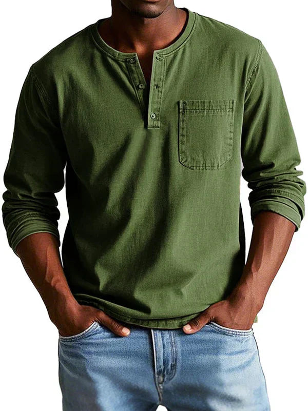 Henry | Men’s Casual Long Sleeve Henley Shirt