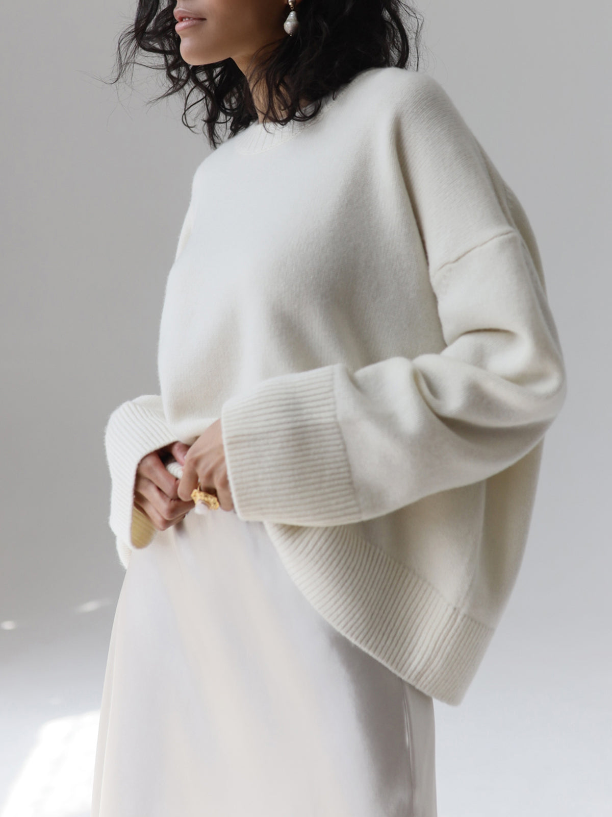 Allison | Women’s Winter Oversized Knit Pullover Sweater