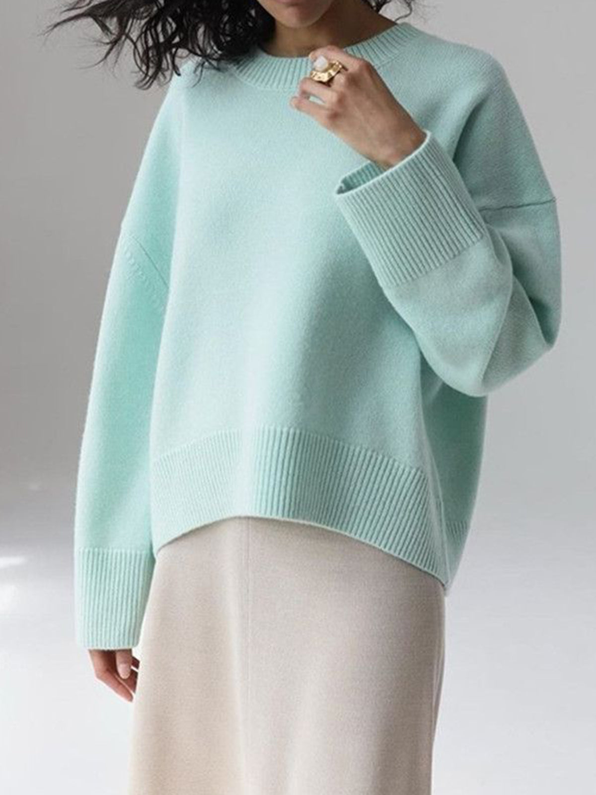Allison | Women’s Winter Oversized Knit Pullover Sweater