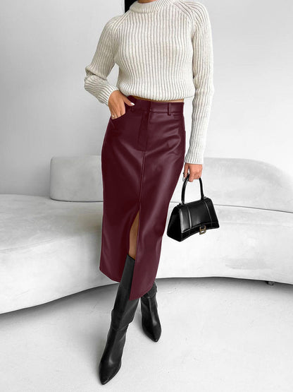 Aria | Women’s High-Slit Elegant Midi Skirt