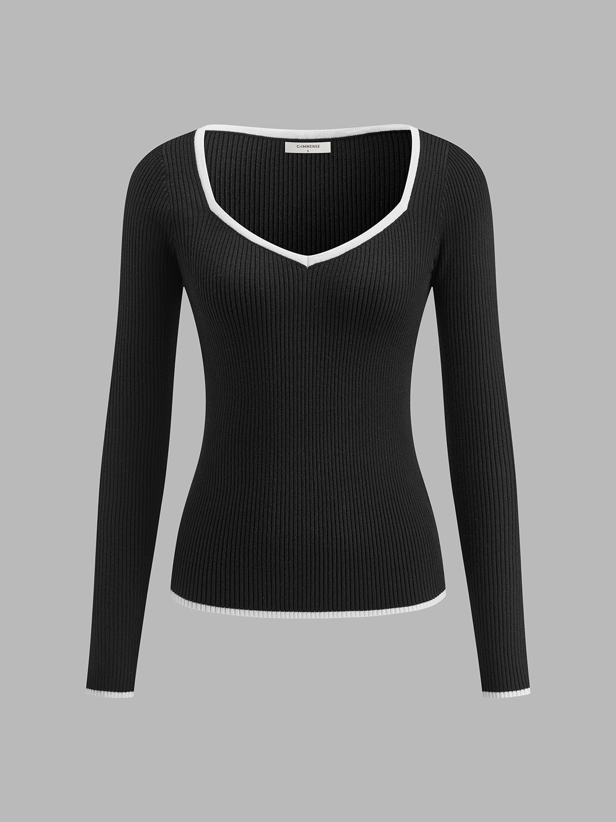 Olivia | Women’s Winter Contrast Trim Knit Sweater