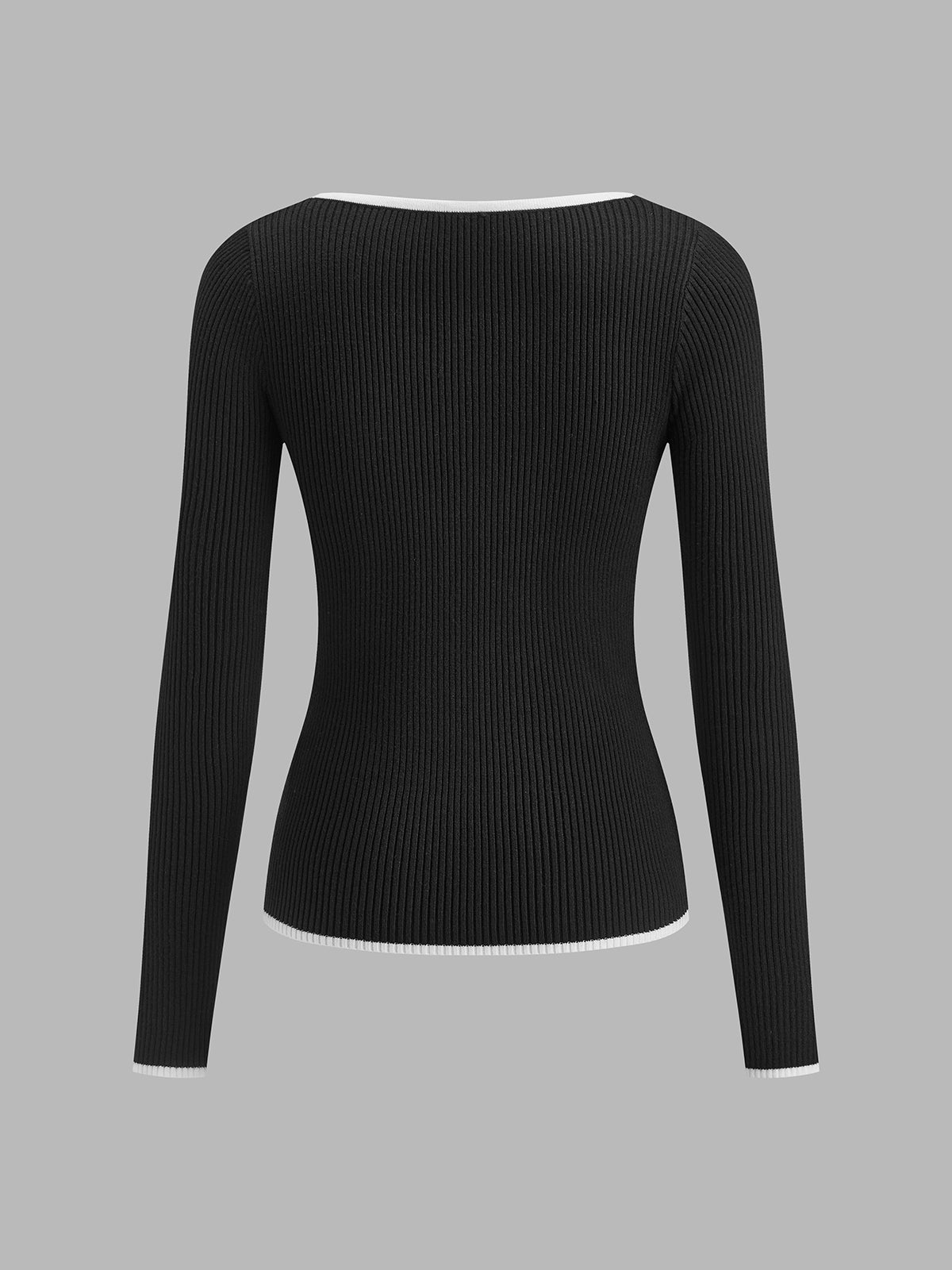 Olivia | Women’s Winter Contrast Trim Knit Sweater