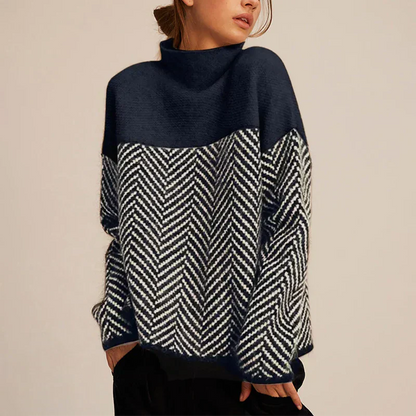 Judy - Herringbone Knit Sweater