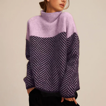 Judy - Herringbone Knit Sweater