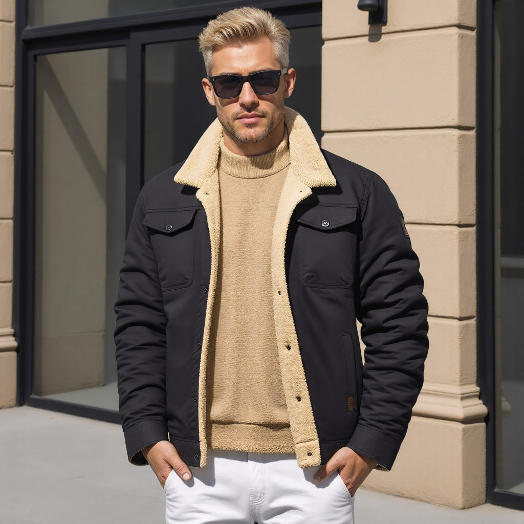 Jason | Men’s Casual Winter Sherpa Lined Jacket