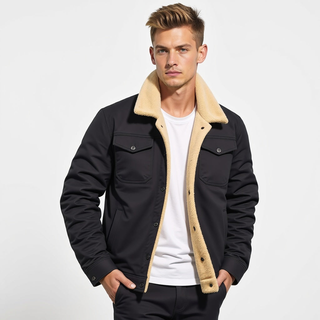 Jason | Men’s Casual Winter Sherpa Lined Jacket