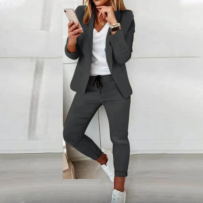 Phyllis | Versatile Blazer and Jogger Pants Outfit for Women